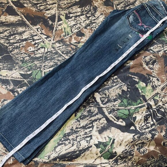 BNWT deadstock Y2K tropical embroidered jeans - Picture 6 of 8